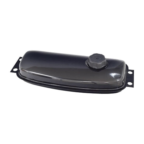Fuel Gas Tank for 150cc - 250cc Hammerhead Off-Road® & Kandi Go-Karts (Blemished), featuring a black metal tank with a round plastic cap and spiral design, ideal for DIY replacements.